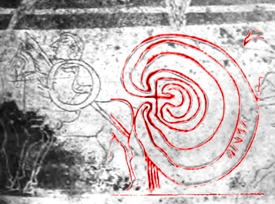 Jericho-und-das-Labyrinth-von-Troja_03_etruskischer-Weinkrug_COLLEZIONE-TOMMASO-TITTONI_Oinochoe-di-Tragliatella_620vChr_Labyrinth-Zeichnung-mit-Inschrift-TRUIA