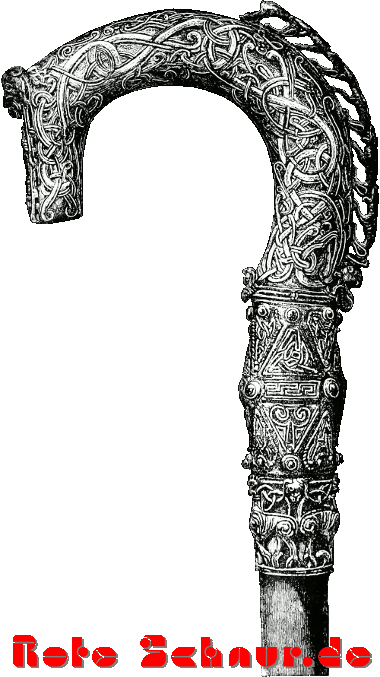 Krummstab aus Clonmacnoise, Crocier, Zeichnung aus Margaret Stokes 1900 Early-Christian-Art-in-Ireland