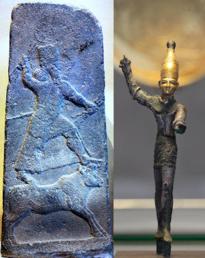 antike Gottesbilder, Flachrelief und Statuette