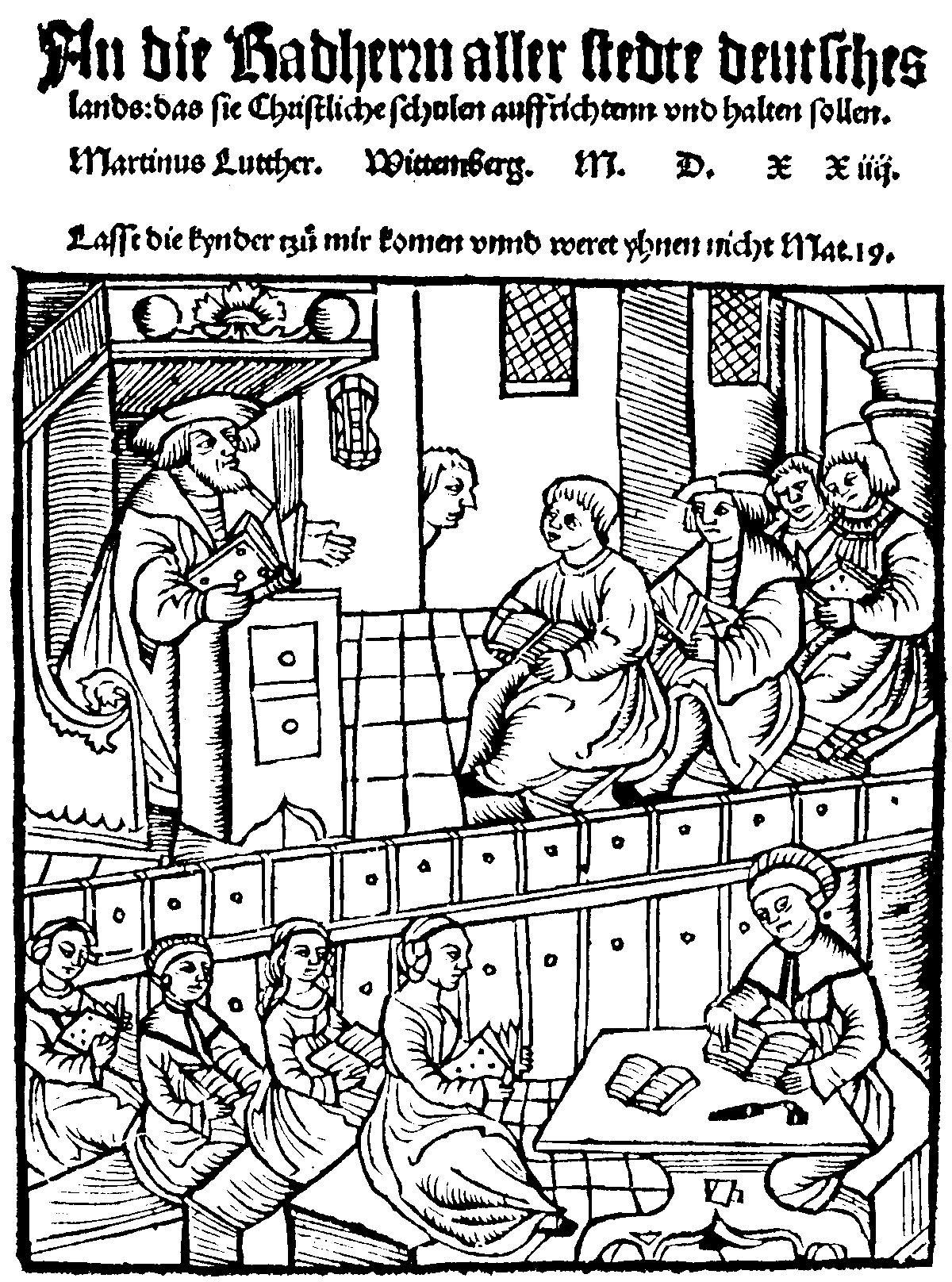 Titelblatt zu Luthers Schrift zum Schulwesen cc0